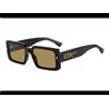 Dsquared2 ICON 0029/S 71C/70 | Occhiali da Sole Graduati o Non Graduati | Plastica | Rettangolari | Nero, Giallo | Adrialenti