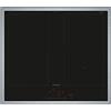 Siemens iQ500 ED645HQC1E piano cottura Nero, Acciaio inox Da incasso 60 cm Piano cottura a induzione 4 Fornello(i)