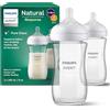 AVENT Biberon in vetro Philips Avent Natural Response: 2 biberon da 240 ml senza BPA per neonati da 3 a 6 mesi (modello SCY933/02)