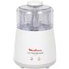 Moulinex La Moulinette Tritatutto Elettrico, Adatto per Tutti i Tuoi Alimenti, 1000 W, 0.3 L, Caraffa Trasparente, Semplice Sistema di Pressione, Bianco, DPA141