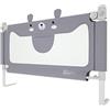 UISEBRT Griglia di protezione per letto per bambini, 150 cm, altezza regolabile