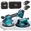 SEESII Ventose + 145mm Vibratore per Piastrelle Senza Fili con 2x2000mAh Batterie,10 Velocità, 200mm Ventosa per Vetro,Piastrelle Granito, Metallo, Finestre, Carico a 200KG