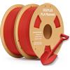 DEEPLEE PLA Filamento Stampante 3D 1.75mm Rosso x2 2kg | Precisione ±0.02mm, Avvolgimento Anti-Intasamento, per Stampanti 3D FDM