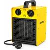 DAHTEC Termoventilatore Ceramico 2000W con Termostato, 3 Livelli, Portatile | Stufetta Elettrica da Bagno, per Garage Officina, Riscaldamento Rapido Ceramico