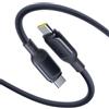 Baseus Cavo Picogo USB C a USB C 240W 1M, Ricarica Rapida PD 5A QC 4.0 Cavo di Ricarica USB C, Cavo Tipo C per iPhone 17/16/15/14/13/12, MacBook Pro iPad Air Mini Galaxy S25-20, Steam Deck