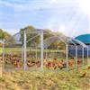 Eikuavons - Pollaio, 3 x 6 x 2 m, tetto a cupola, recinto per pollame, con lucchetto in acciaio zincato e telone colorato impermeabile in PE, facile da pulire