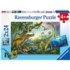 Ravensburger Dinosauri - Puzzle 2x24 Pezzi