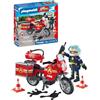 PLAYMOBIL Action Heroes 71466 Moto dei Pompieri, con Una Radio e Un estintore, Giochi di Ruolo Divertenti, Giocattolo sostenibile per Bambini dai 4 Anni in su