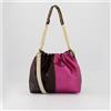 Ebarrito Borsa a spalla Magma in pelle patchwork