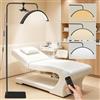 Lermende Lampada per Lune Extension Ciglia, Testa Rotabile a 360°-Nero | Dimmerabile LED Lampada mezza luna 36W con Porta Cellulare per extension ciglia/tatuaggi/manicure