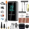 HYHJMISTY Compressore Aria Portatile, Mini Compressore Portatile con 25pcs Kit di Riparazione Pneumatici, Gonfiatore Elettrico Portatile Auto, Compressore Portatile Per Auto, Bici, Moto, Palla