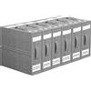 WANGIRL Confezione da 6 Organizer Lenzuola, Contenitori Sottoletto, Scatola Organizer per Biancheria da Letto con Cerniera per Copripiumini, Vestiti e Coperte, Grigio