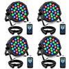 AIMKAP 4PCS Par LED RGB 36LED Luci del Palcoscenico DMX512 con Telecomando, Luci LED Discoteca 7 Modalità di Illuminazione per DJ Festa Esibizione