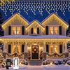 Toipwen Tenda Luminosa Natale 20M 560 LED Bianco Caldo Telecomando | Luci Natalizie da Esterno con 8 Modalità, Timer, Impermeabile IP45, 31V, per Giardino, Balcone, Tetto, Feste e Matrimoni