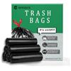 AITODOS TA AiTodos® 60 Sacchi Spazzatura, 45L, LxH: 60x70cm, Lacci, Nero, Polietilene | 6 Rotoli da 10. Con lacci, Extra Resistenti, Antigoccia, Antistrappo. Per Pattumiere a Pedale, Ufficio, Cucina e Soggiorno