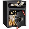KABISAFE Cassaforte con Fessura di Deposito 70L, Grande Forziere con Serratura Digitale e Funzione di Allarme per Casa, Ufficio, Negozio - Portavalori per Contanti