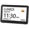 Mesqool Digitale Sveglia Elettronica con Indicazione della Data, 20 Allarmi & 20 Promemoria, DST, 18 Suonerie, Orologio-Calendario Elettrico da Collegare alla Presa di Corrente