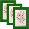 Velora Home&Living VELORA H&L H&L Set da 3 Cornici Foto Verde A5 15 x 21 cm - Cornice in Legno con Plexiglass Trasparente, Portafoto da Parete, Cornice per Poster, Fotografie, Puzzle, Diplomi e Certificati