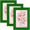 Velora Home&Living VELORA H&L H&L Set da 3 Cornici Foto Verde A6 10 x 15 cm - Cornice in Legno con Plexiglass Trasparente, Portafoto da Parete, Cornice per Poster, Fotografie, Puzzle, Diplomi e Certificati