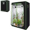 Daromigo Tenda da coltivazione, 120 x 60 x 180 cm, 600D Oxford, impermeabile, per la coltivazione in interni, serra ventilata, colore: nero e verde