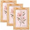 Velora Home&Living VELORA H&L H&L Set da 3 Cornici Foto Legno naturale 13 x 18 cm - Cornice in Legno con Plexiglass Trasparente, Portafoto da Parete, Cornice per Poster, Fotografie, Puzzle, Diplomi e Certificati