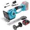 ponoseu Tagliasiepi a Batteria 2 in 1 21V con Base a Ruote e Lame 22cm 13cm | Brushless 21V, 3.0Ah battery with fast charge, blades 22 cm and 13 cm, roller base