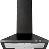 CIARRA Cappa Aspirante 60 cm, 370 m³/h, Scarico/Ricircolo, CAB6201A | 3 Velocità,Cappa da parete,Silenziosa 62 dB,Nera,Luce LED,Filtri carbone CBCF002X2 non inclusi