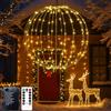 Kimuwote Luci Natale Esterno a Batteria, Sfere Luminose LED 30cm, Bianco Caldo