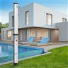 UISEBRT Doccia solare da 35 litri - 217 cm, sistema di doccia da giardino a energia solare, acqua calda max 60 °C, senza collegamento di corrente, per esterni, per piscina, con soffione a pioggia,