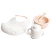 Bamboom Set Baby in Silicone - Bavaglino, Scodella, Cucchiaio e Bicchiere con beccuccio - Flower Field