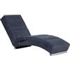 vidaXL Chaise longue da massaggio in pelle scamosciata grigia