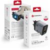 FORCELL F-ENERGY GaN III VT-37 Caricabatterie da viaggio con display LCD 2 x tipo C + USB A PD QC4.0 SAM SFC2.0 3,45A 70W grigio