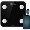 Cecotec Bilancia da Bagno Intelligente con App Surface Precision Smart. Bluetooth e 24 Parametri, Dimensione 30x30cm, 4 Sensori