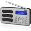 August International Radio portatile DAB+ FM mini radio orologio ricaricabile AUX - August MB225
