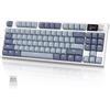 VGN GAMEPOWER Tastiera meccanica da gaming VGN GAMEPOWER x Attack Shark K86, wireless, 75% TKL, con tecnologia 2.4G Wireless/Bluetooth/USB-C, tasti RGB, design a "gasket", layout QWERTY, display a colori, rotella di controllo, switch lineari …
