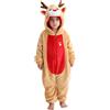COOKY.D Tuta Pigiama Costume Animale Unisex Neonati Tutina Intera,3-12 Anni | Flanella Morbida, Cerniera Posteriore, Costume Animale Per Carnevale E Feste