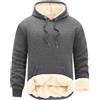 UMIPUBO Felpa Uomo con Cappuccio Invernale Giacca Felpe in Pile Caldo Manica Lunga Termica Foderato Pullover Girocollo Hoodie Sweatshirt con Tasche Cappotto da Uomo Abbigliamento
