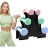 TEENO Manubrio in neoprene 9/12kg con supporto - Set di 6 manubri per allenamento per donne e uomini, antiscivolo, fitness a casa, allenamento braccia spalle