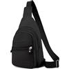 Aucuu Zaino Monospalla, Zaino Monospalla Sling Bag, Antifurto Multifimzioni Borsa a Tracolla con Foro per le Cuffie, Sportivo Borsello Monospall Zaini Petto, per Casual Ciclismo Trekking Viaggio