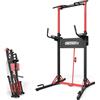 ONETWOFIT Power Tower pieghevole Dip Station Barra per trazioni Regolabile | Multifunzione stazione di potenza per la Palestra di casa Allenamento Ginnastica espandibile Portata: 180kg