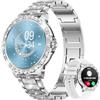 LIGE Smartwatch Donna, 1.32" Diamante Orologio Smart Watch, Argento | 500+ Quadranti, IP68 Impermeabile, Monitoraggio Sonno, Frequenza Cardiaca, 100+ Sports, Cinturino in Acciaio Inossidabile