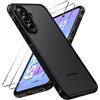 caslord Translucent Matt Back Cover for Samsung Galaxy A57 | Protezione antiurto | Protezione per fotocamera | Resistente alle impronte digitali | PC e TPU | Nero
