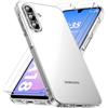 caslord Cover Trasparente ultra-sottile per Samsung Galaxy A18/A17 | Anti-ingiallimento | TPU | Resistente agli urti | Resistente ai graffi | Vetro temperato*2
