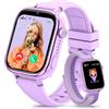 Sanorum Smartwatch Bambini con GPS, Videochiamate, SOS, Regalo, Viola | 4G Orologio Bambini Chat Vocale, Modalità Scuola, Sveglia Contapassi Impermeabile IP68 Sonno per Ragazzi Ragazze