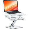 CIRYCASE Supporto PC Portatile Ergonomico, Altezza Regolabile e Pieghevole | Laptop Stand Alluminio Raffreddamento Rialzo PC Scrivania Compatibile con MacBook Pro/Air, Cassetti Tastiera Laptop da 10-16"