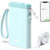 Nelko P21 Stampante per Etichette Portatile, Incluso 1 Rotolo, Turchese | Connessione Bluetooth Per Smartphone, con Modelli di Etichette Vari, Organizzazione Domestica e Archiviazione in Ufficio