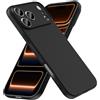 caslord Cover per iPhone 17 Pro Max TPU morbido antiscivolo | Sembra una custodia in silicone | Protezione dalle macchie | Resistente ai graffi | Nero