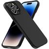 caslord Cover per iPhone 14 Pro TPU morbido antiscivolo | Sembra una custodia in silicone | Protezione dalle macchie | Resistente ai graffi | Nero
