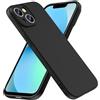 caslord Cover per iPhone 13 Mini TPU morbido antiscivolo | Sembra una custodia in silicone | Protezione dalle macchie | Resistente ai graffi | Nero