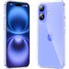 caslord Trasparente Cover ultra-sottile per iPhone 16 Plus | Anti-ingiallimento | TPU | Resistente agli urti | Resistente ai graffi